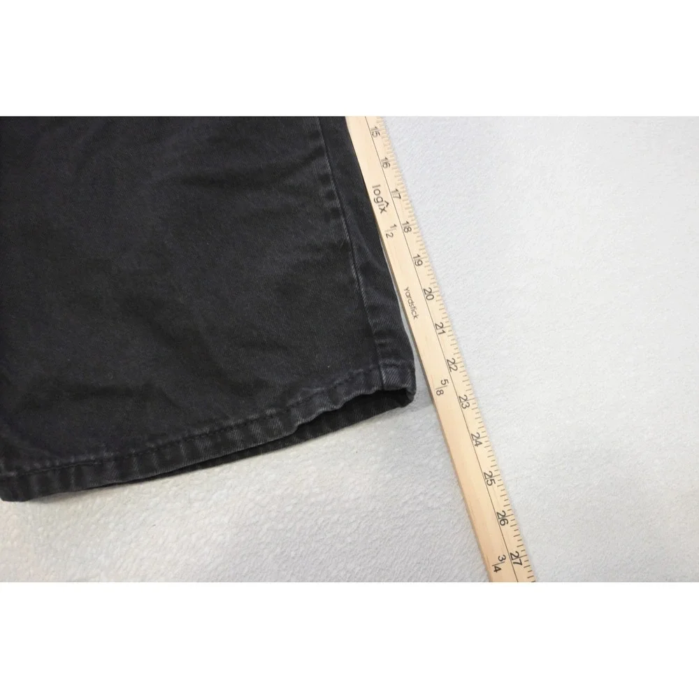 Levis 469 Loose Fit Denim Jean Shorts Mens 34 Black Cotton Casual Excellent